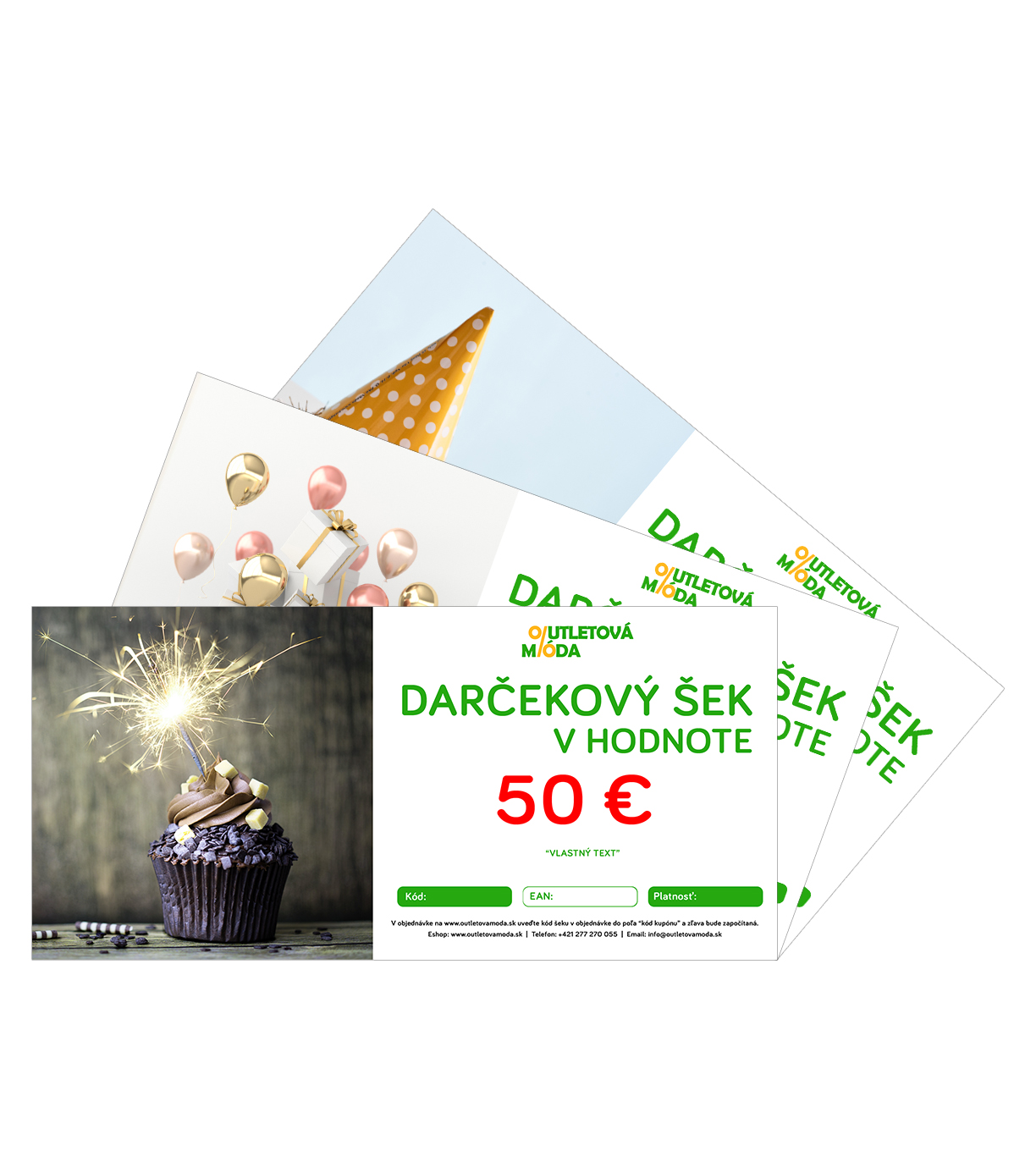 Darčekový šek - motív NARODENINY