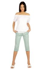 Dámske nohavice v 3/4 dĺžke 5E113 LITEX svetlo mentolová