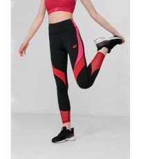 Dámske športové legíny H4L22-SPDF015 4F DEEP BLACK