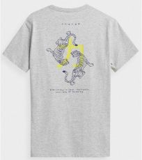 Pánske tričko HOZ21-TSM613 Outhorn warm light grey melange