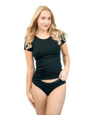 Dámske triko s krátkym rukávom 08027P GINA čierna