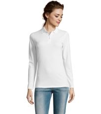 Dámske polo tričko dlhý rukáv PERFECT LSL WOMEN SOĽS Biela