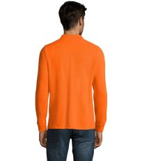 Pánske polo tričko dlhý rukáv PERFECT LSL SOĽS Orange