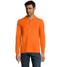 Pánske polo tričko dlhý rukáv PERFECT LSL SOĽS Orange