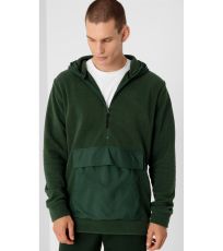 Pánska fleecová mikina HOZ21-PLM601 Outhorn dark green